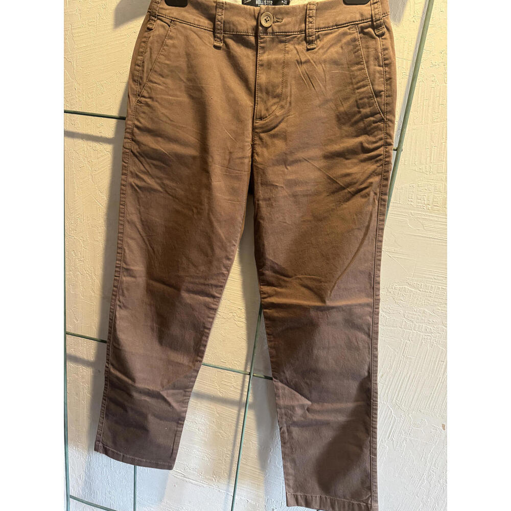 Hollister Men's‎ Casual Cotton Pants Brown 26 W 28 L NWOT - Picture 2 of 5